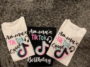 Girls Tik Tok Birthday Squad T-Shirt